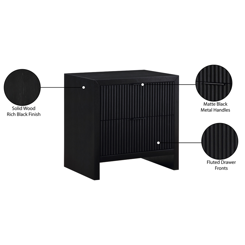 Meridian Furniture Fairfax Black Night Stand