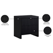 Meridian Furniture Fairfax Black Night Stand