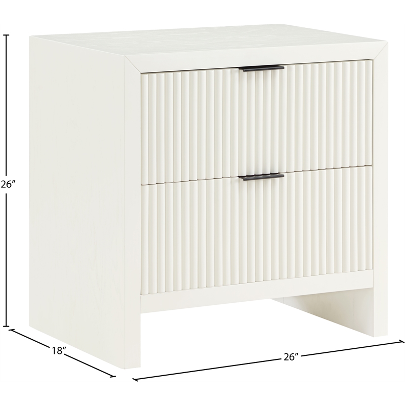 Meridian Furniture Fairfax Cream Night Stand