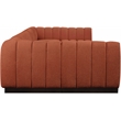 Meridian Furniture Quinn 7 PC U-Shaped Fabric Modular Sectional in Cognac Orange