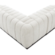 Meridian Furniture Quinn 7-Piece U-Shaped Fabric Modular Sectional in Cream