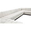 Meridian Furniture Quinn 7-Piece U-Shaped Fabric Modular Sectional in Cream