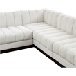 Meridian Furniture Quinn 7-Piece U-Shaped Fabric Modular Sectional in Cream
