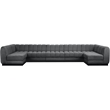 Meridian Furniture Quinn 7-Piece U-Shaped Fabric Modular Sectional in Dark Gray