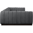 Meridian Furniture Quinn 7-Piece U-Shaped Fabric Modular Sectional in Dark Gray
