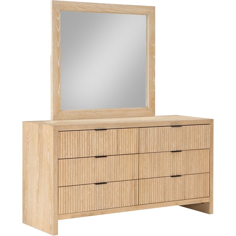 Meridian Furniture Fairfax Natural Oak Veneer Dresser