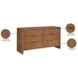 Meridian Furniture Fairfax Walnut Oak Veneer Dresser