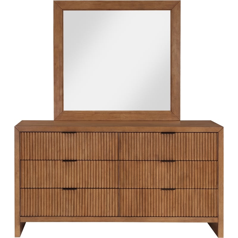 Meridian Furniture Fairfax Walnut Oak Veneer Dresser