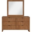 Meridian Furniture Fairfax Walnut Oak Veneer Dresser