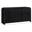 Meridian Furniture Fluted Black Oak Veneer Dresser