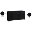 Meridian Furniture Fluted Black Oak Veneer Dresser