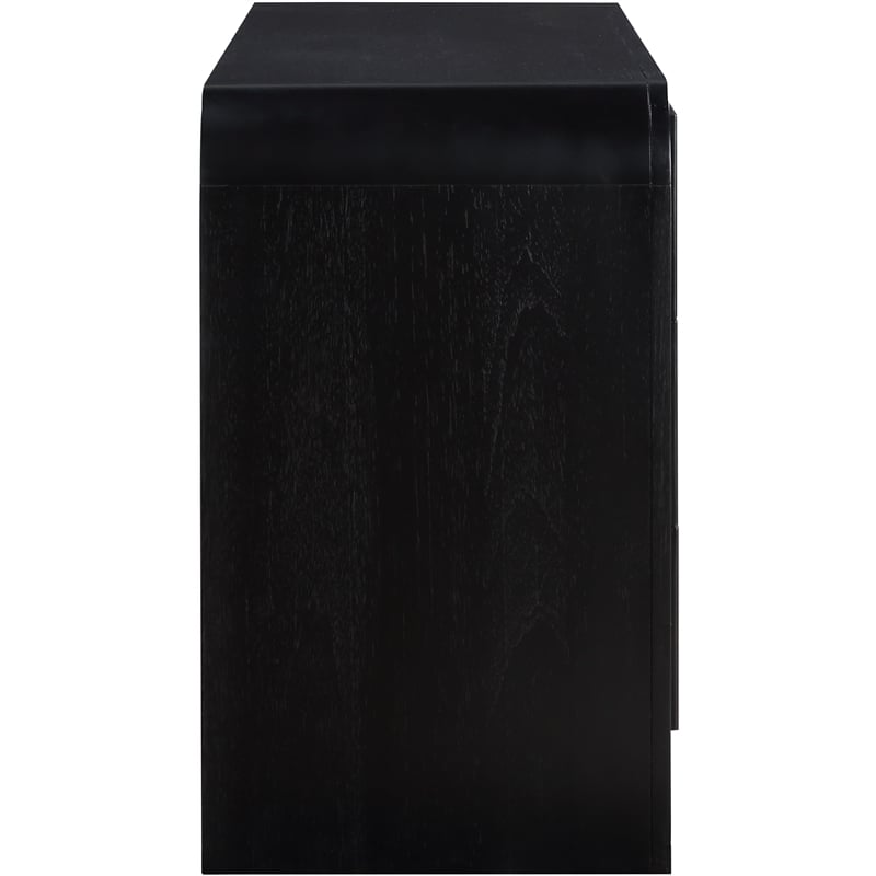 meridian furniture fluted black oak veneer dresser