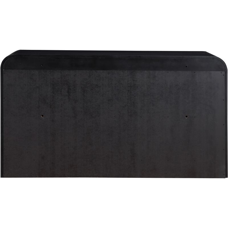 meridian furniture fluted black oak veneer dresser