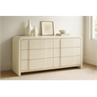Meridian Furniture Fluted Cream Oak Veneer Dresser