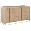 Meridian Furniture Fluted Natural Oak Veneer Dresser
