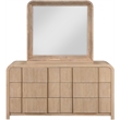 Meridian Furniture Fluted Natural Oak Veneer Dresser
