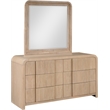 Meridian Furniture Fluted Natural Oak Veneer Dresser