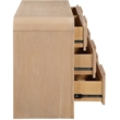 Meridian Furniture Fluted Natural Oak Veneer Dresser