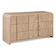 Meridian Furniture Fluted Natural Oak Veneer Dresser