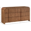 Meridian Furniture Fluted Walnut Oak Veneer Dresser