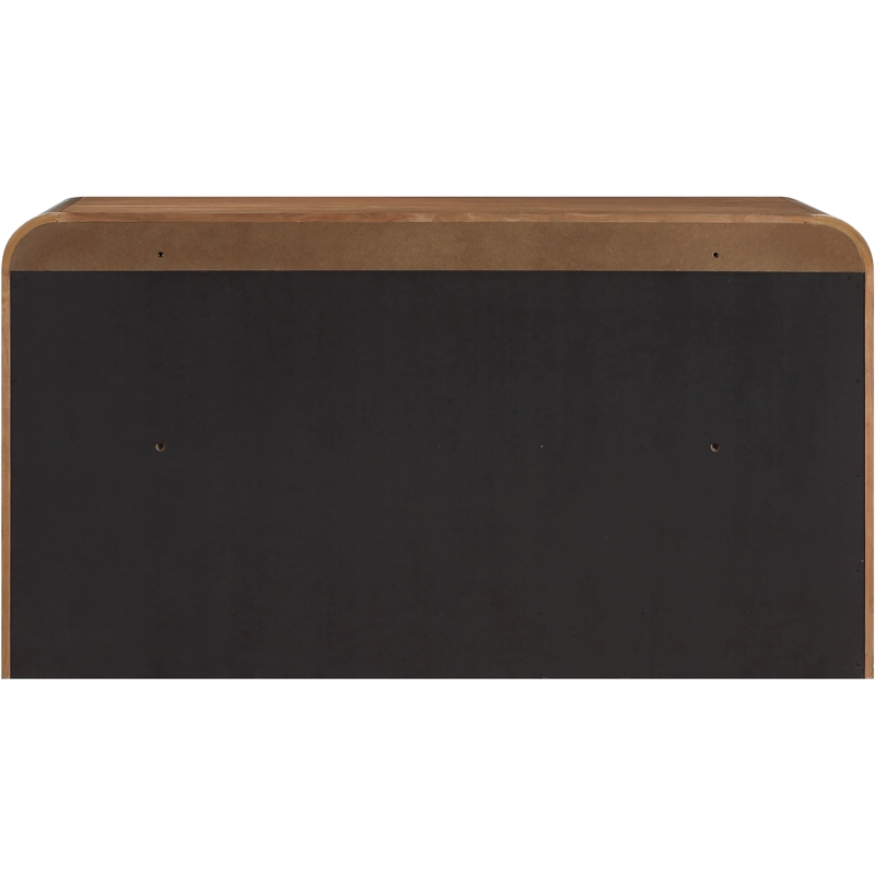 Meridian Furniture Fluted Walnut Oak Veneer Dresser