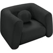 Meridian Furniture Abbington Contemporary Boucle Fabric Chair in Black