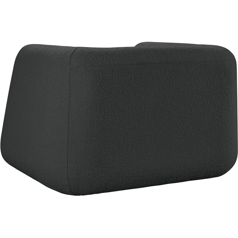 Meridian Furniture Abbington Contemporary Boucle Fabric Chair in Black