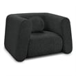 Meridian Furniture Abbington Contemporary Boucle Fabric Chair in Black