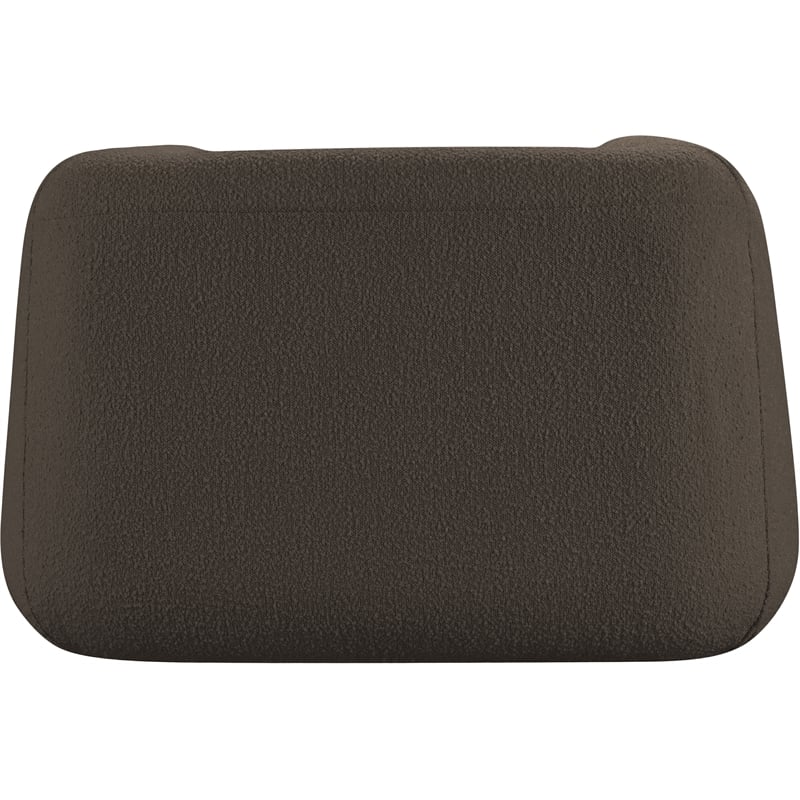 Meridian Furniture Abbington Contemporary Boucle Fabric Chair in Brown