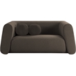 Meridian Furniture Abbington Contemporary Boucle Fabric Loveseat in Brown