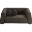 Meridian Furniture Abbington Contemporary Boucle Fabric Loveseat in Brown