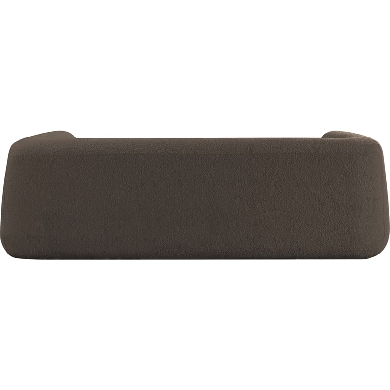 Meridian Furniture Abbington Contemporary Boucle Fabric Sofa in Brown
