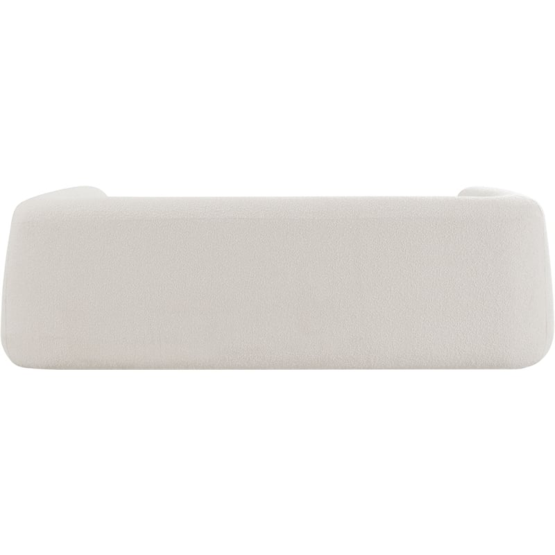 meridian furniture abbington contemporary boucle fabric sofa in cream