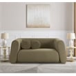 Meridian Furniture Abbington Contemporary Boucle Fabric Loveseat in Olive Green