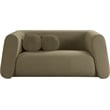 Meridian Furniture Abbington Contemporary Boucle Fabric Loveseat in Olive Green