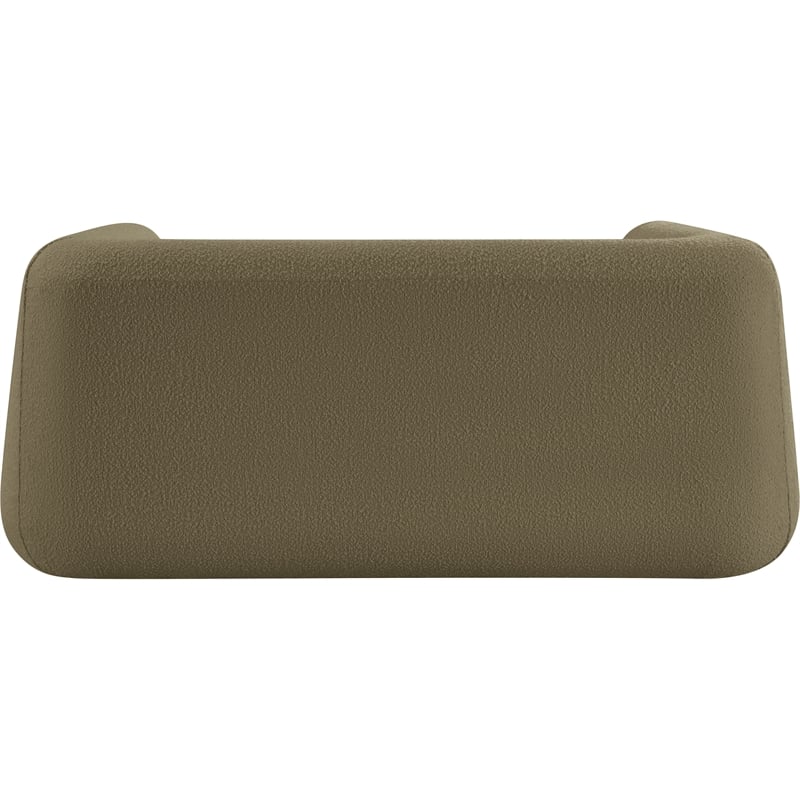 Meridian Furniture Abbington Contemporary Boucle Fabric Loveseat in Olive Green