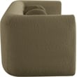 Meridian Furniture Abbington Contemporary Boucle Fabric Loveseat in Olive Green