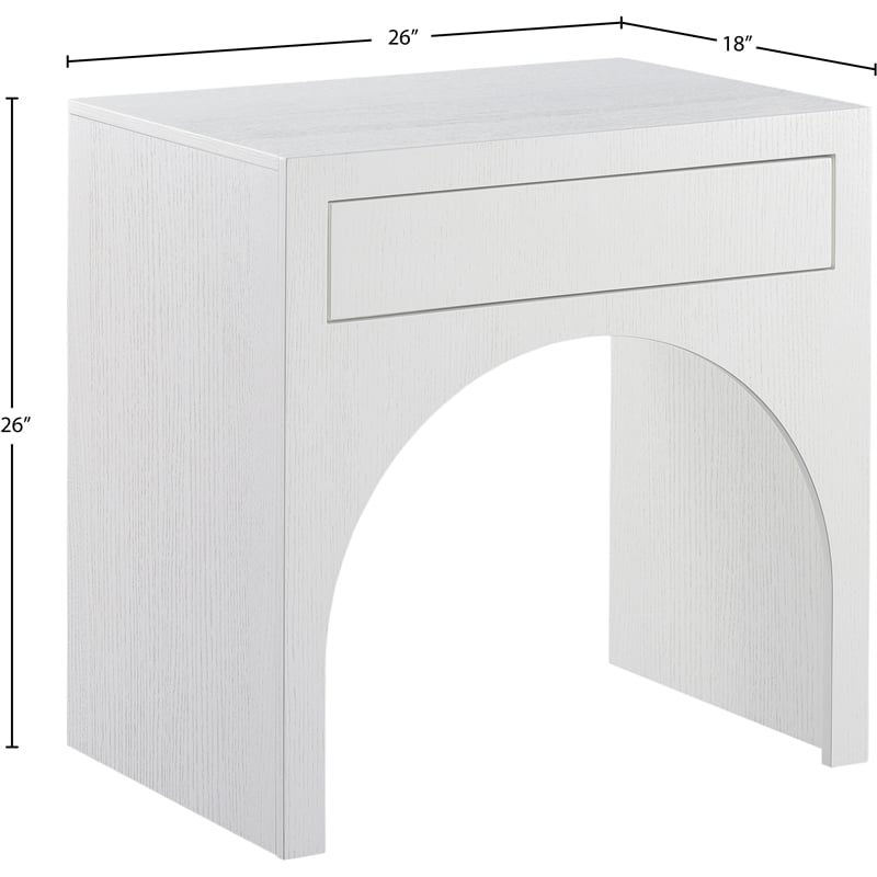 Meridian Furniture August White Night Stand