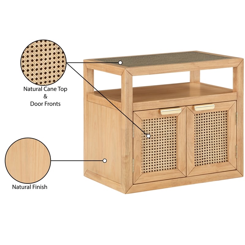 Meridian Furniture Cole Natural Night Stand