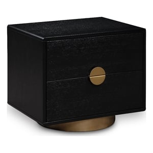 meridian furniture wade black night stand / side table