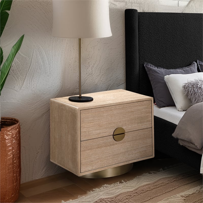 Meridian Furniture Wade Natural Night Stand / Side Table