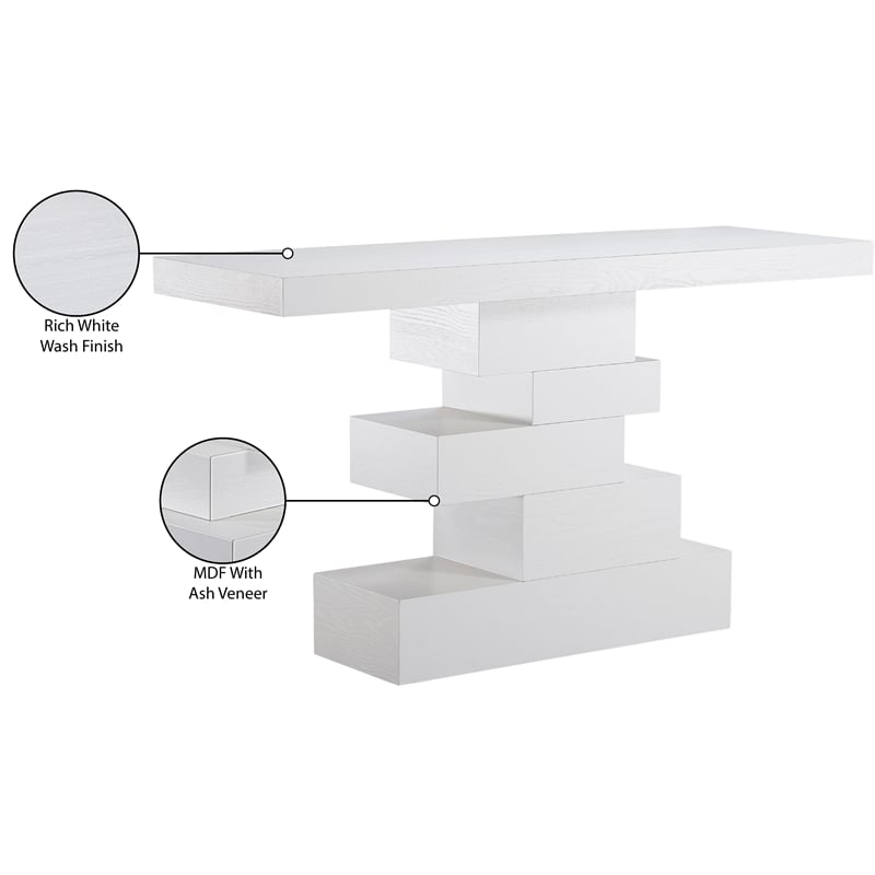 Meridian Furniture Westmount White Console Table
