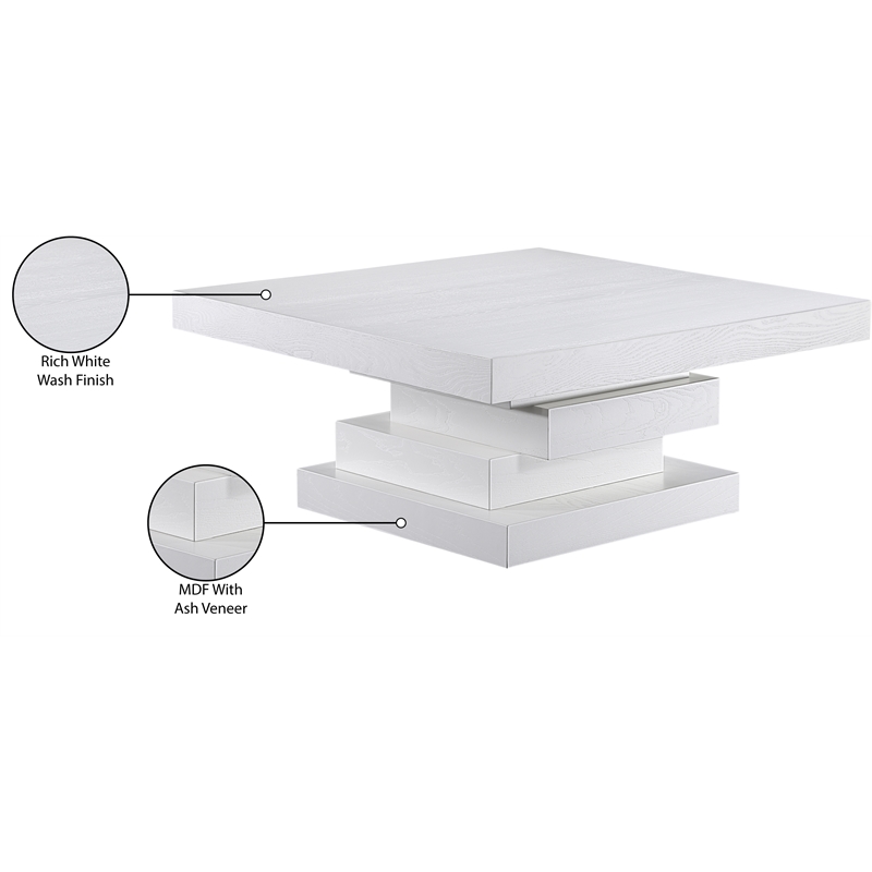 Meridian Furniture Westmount White Coffee Table