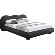 Meridian Furniture Hyde Contemporary Boucle Fabric Full Bed in Black