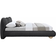 Meridian Furniture Hyde Contemporary Boucle Fabric Full Bed in Black