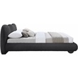 Meridian Furniture Hyde Contemporary Boucle Fabric Full Bed in Black