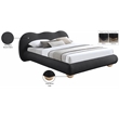 Meridian Furniture Hyde Contemporary Boucle Fabric Full Bed in Black