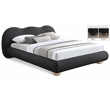 Meridian Furniture Hyde Contemporary Boucle Fabric Full Bed in Black