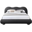 Meridian Furniture Hyde Contemporary Boucle Fabric Queen Bed in Black