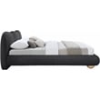 Meridian Furniture Hyde Contemporary Boucle Fabric Queen Bed in Black